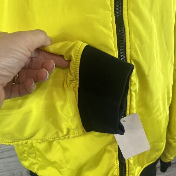 Mens Express Yourself Reversible Full Zip Jacket Coat XL 16 Black Yellow VO4EXP - Picture 5 of 12